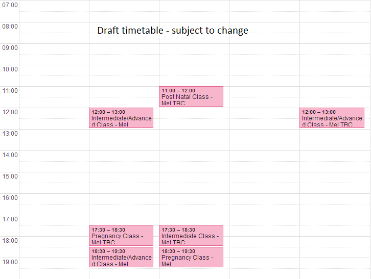 pilates st leonards timetable