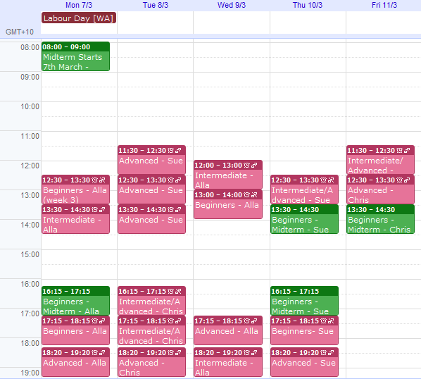 2011 Term Dates