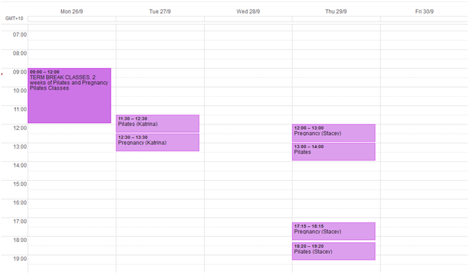 Draft October 2016 ‘term break’ timetable