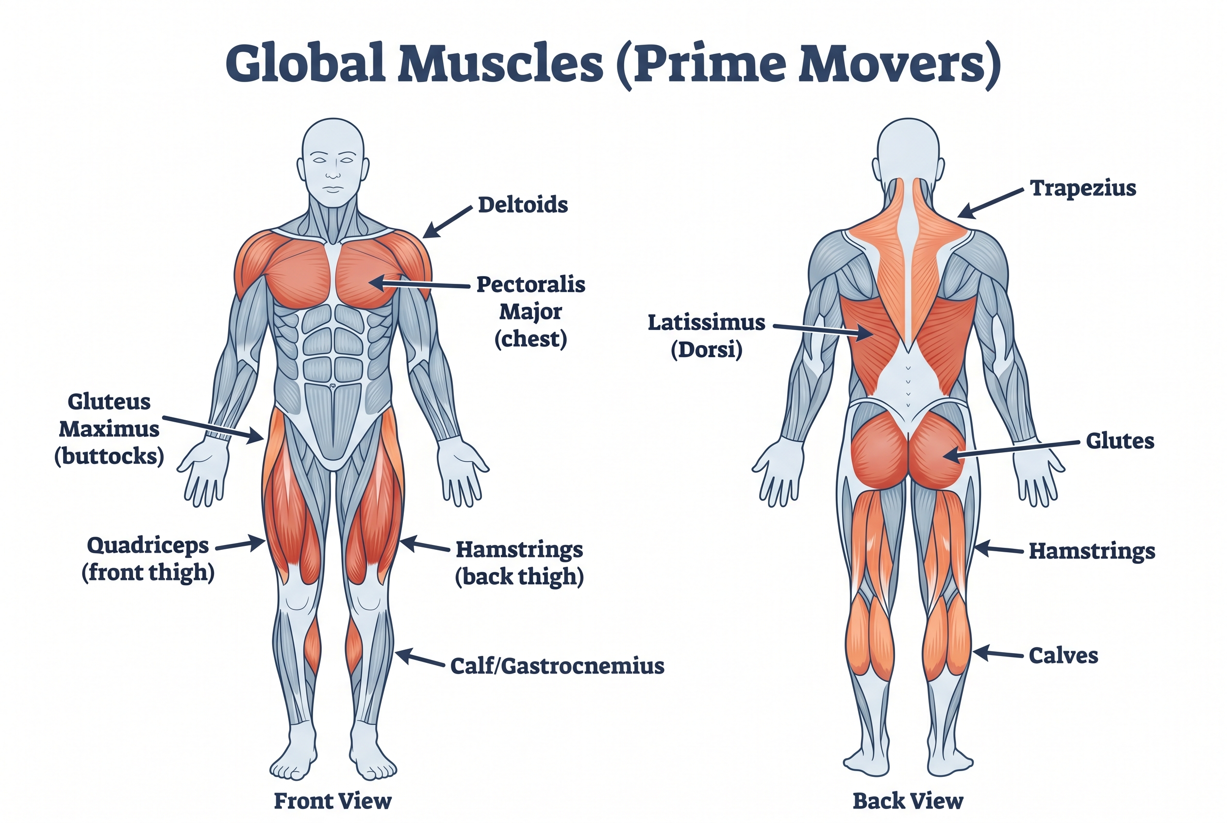 Global muscles diagram