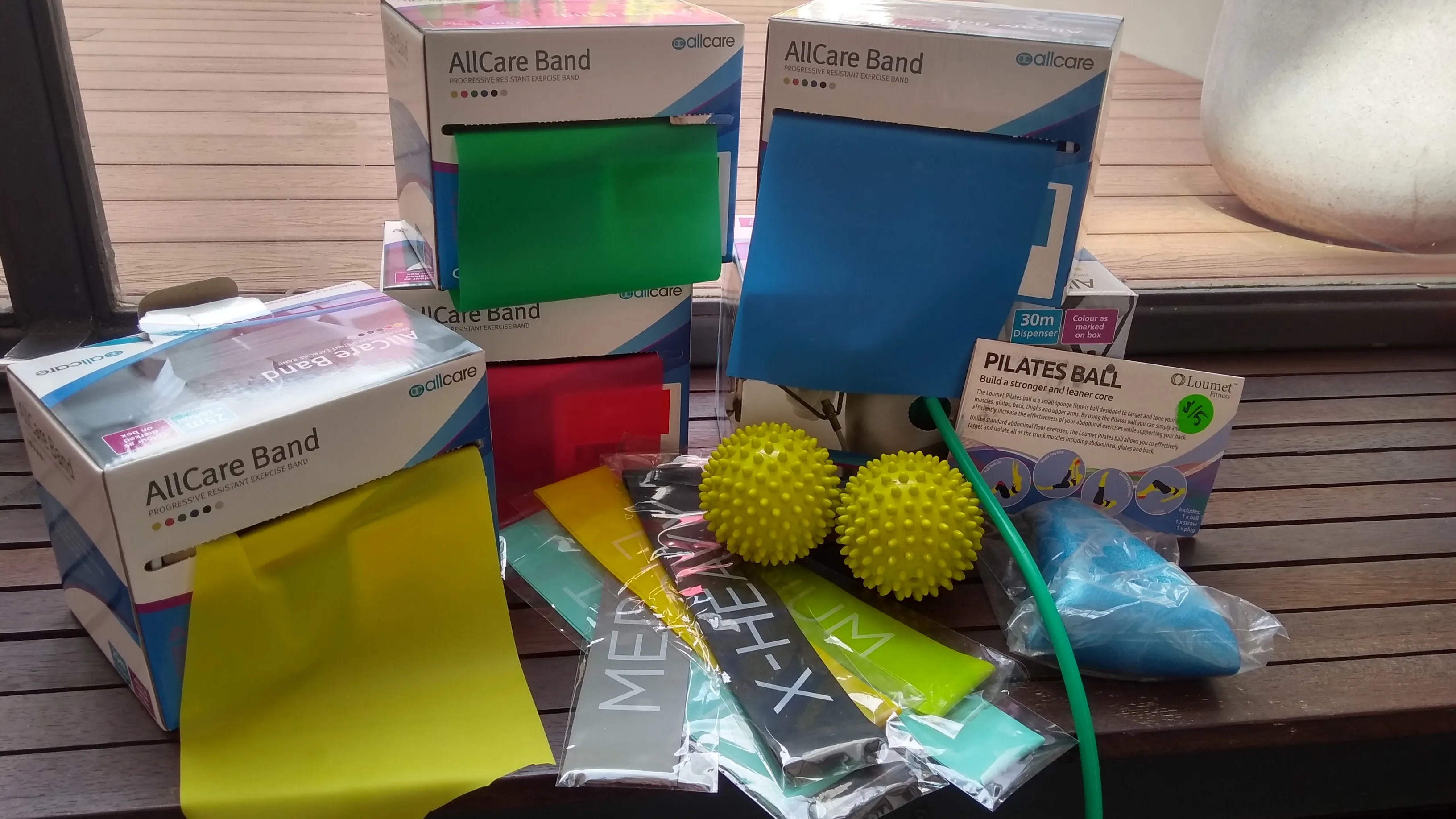 Home exercise resistance band packs