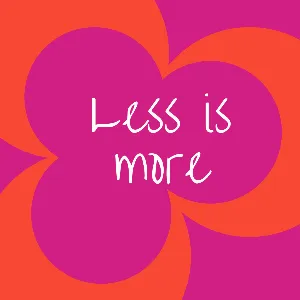 Less is more for your posture