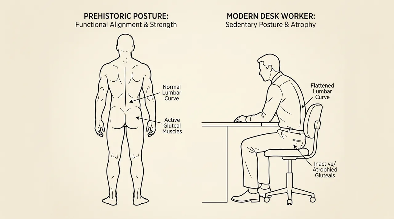 Caveman vs modern posture comparison Caveman vs modern posture comparison